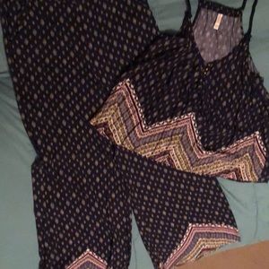 Tank top and matching wide leg pants